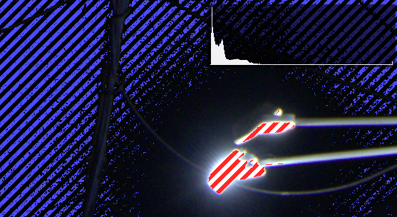 Zebra and histogram overlay view